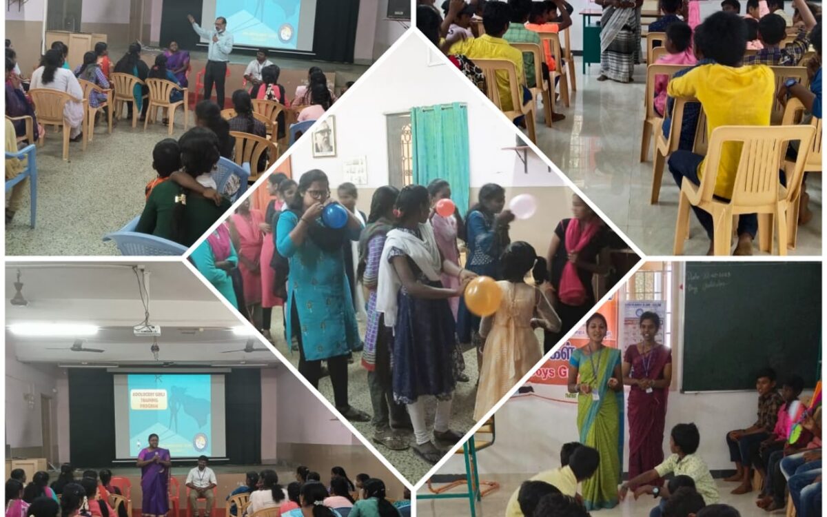 Adolescent Girls training at DBAI salem and Adolescent Boys training at DBAI Vennanthur